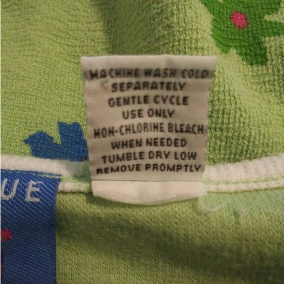 Vintage Onque Casuals Green & Orange Floral Print Grandma Cardigan Sz Large - Picture 5 of 10